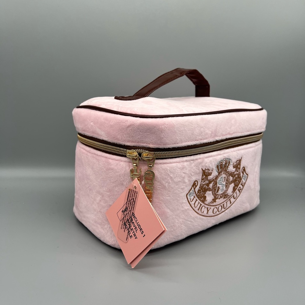 Juicy couture pink velour cosmetics bag - Picture 2 of 10